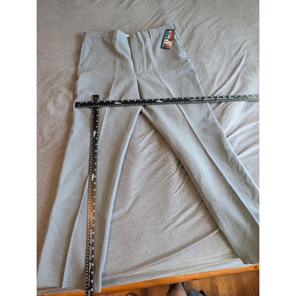 Vintage All Seasons Comfort Action Gray Dress Slacks USA Made 36x32 NWT